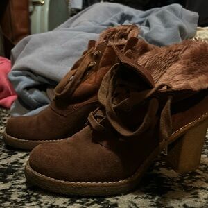 UGG Dusty Rose Fur Lined Booties